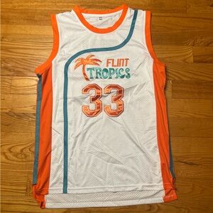 Flint Tropics Themed Basketball Jersey size L